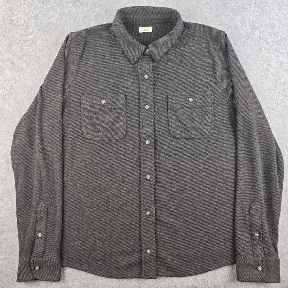 Faherty Legend Sweater Adult Large (XL) Gray Twill Button Up Oversized Jacket